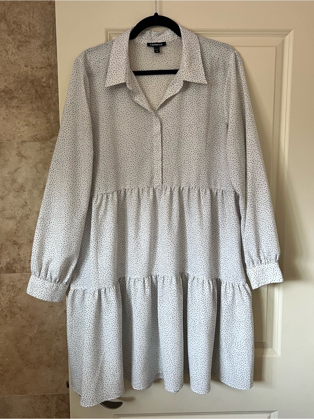 Collard mini polkadot Dress